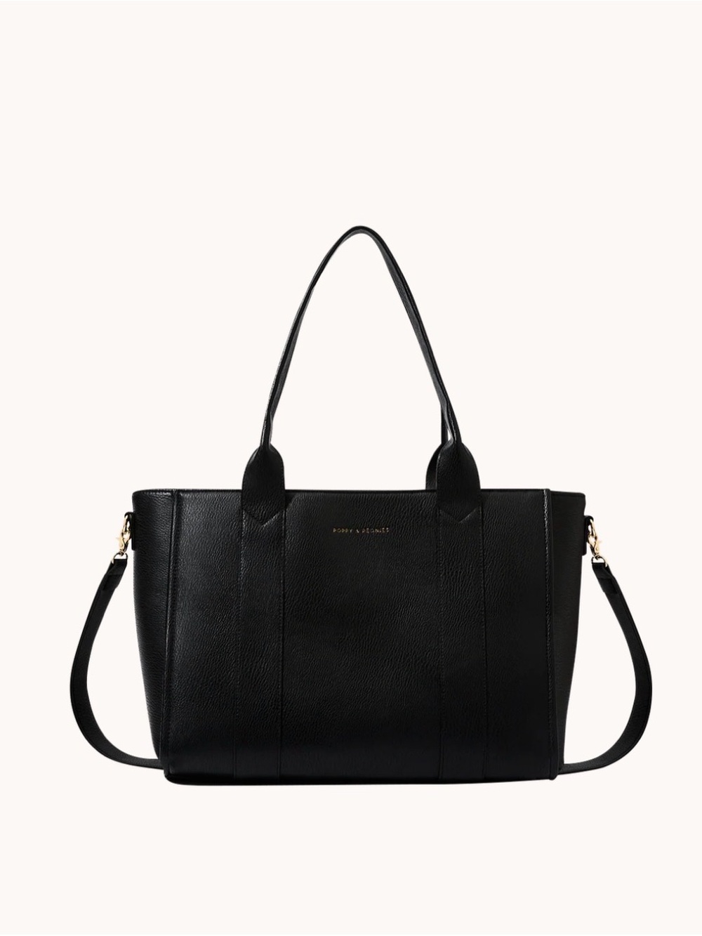 Poppy and Peonies Multitasker Black Bag with Dust Bag